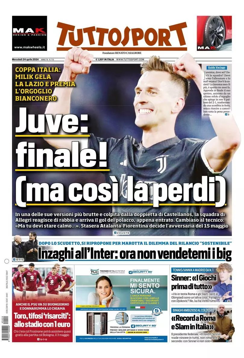 Prima-pagina-tutto-sport-edizione-di-oggi-24-04-2024