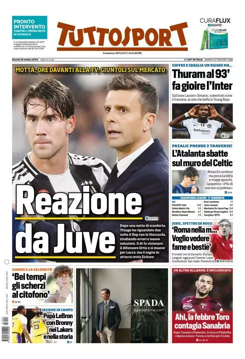 Prima-pagina-tutto-sport-edizione-di-oggi-24-10-2024