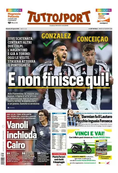 Prima-pagina-tutto-sport-edizione-di-oggi-25-08-2024