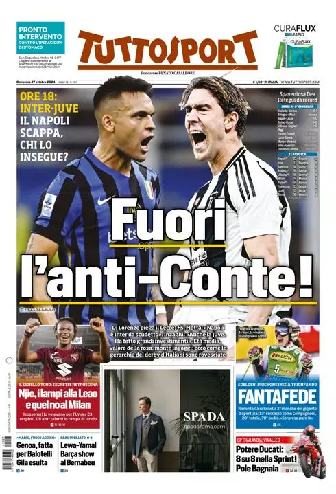 Prima-pagina-tutto-sport-edizione-di-oggi-27-10-2024