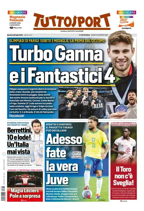 Prima-pagina-tutto-sport-edizione-di-oggi-28-07-2024