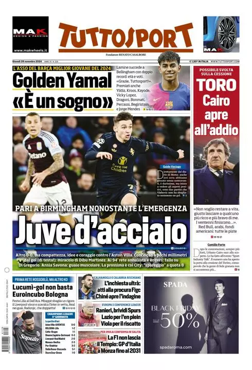 Prima-pagina-tutto-sport-edizione-di-oggi-28-11-2024