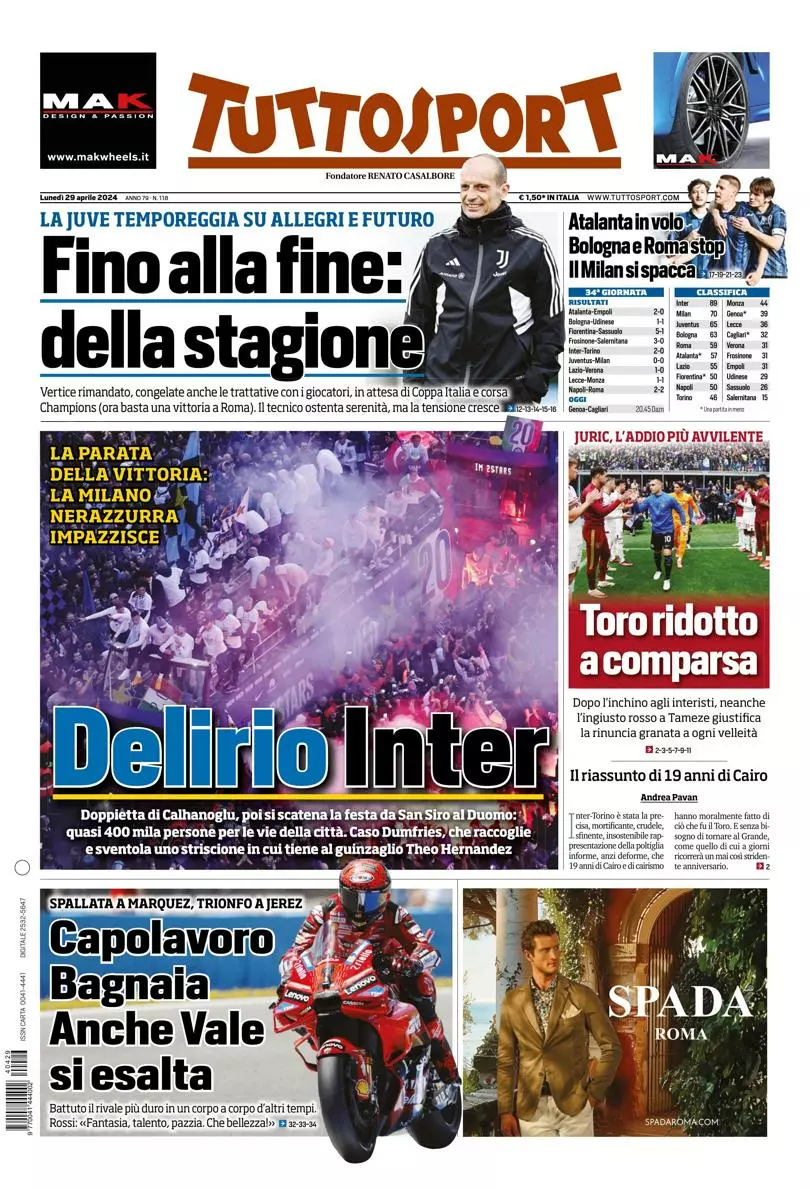 Prima-pagina-tutto-sport-edizione-di-oggi-29-04-2024