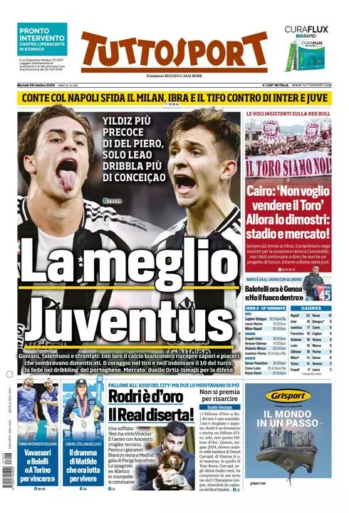 Prima-pagina-tutto-sport-edizione-di-oggi-29-10-2024