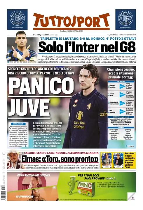 Prima-pagina-tutto-sport-edizione-di-oggi-30-01-2025