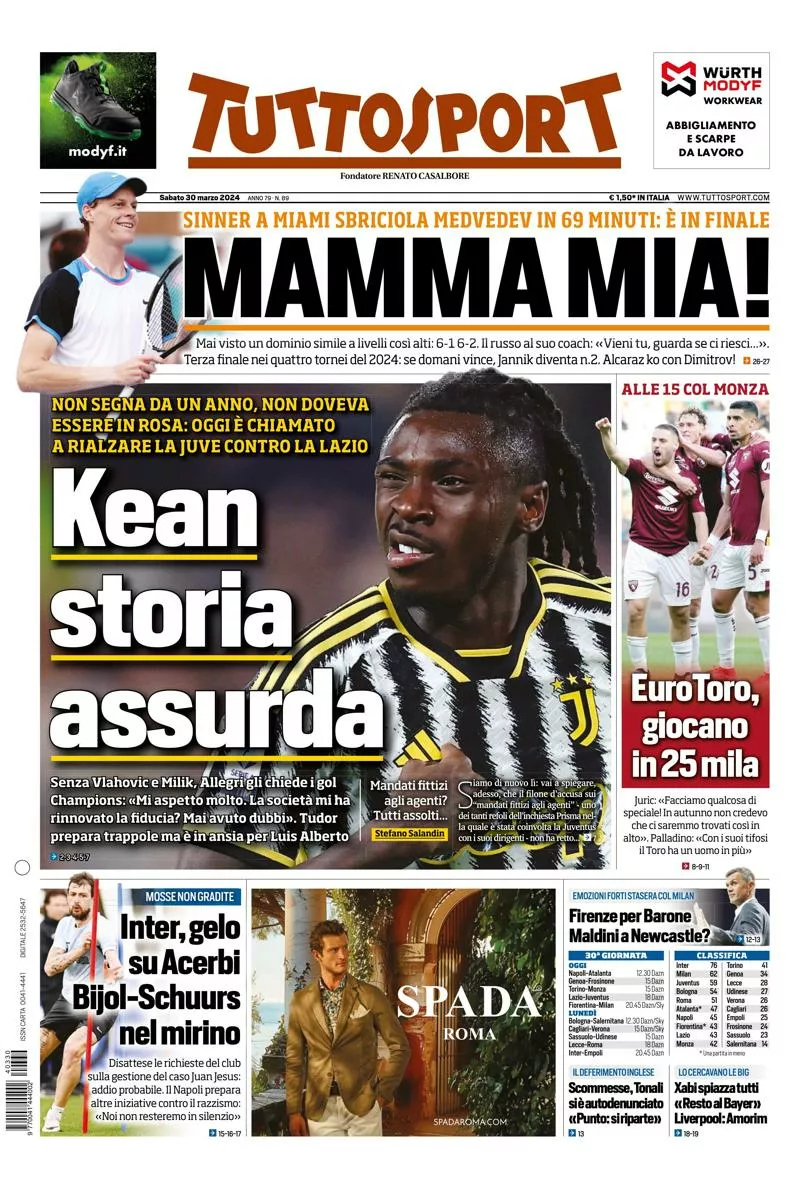 Prima-pagina-tutto-sport-edizione-di-oggi-30-03-2024