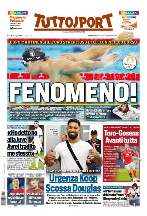 Prima-pagina-tutto-sport-edizione-di-oggi-30-07-2024