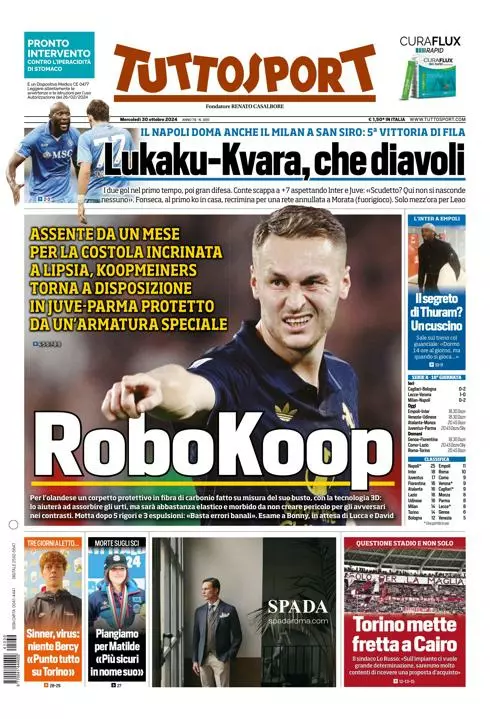 Prima-pagina-tutto-sport-edizione-di-oggi-30-10-2024