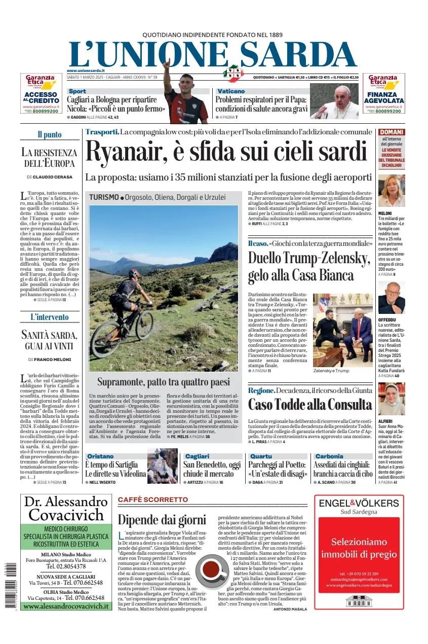 Prima-pagina-unione_sarda-edizione-di-oggi-01-03-2025