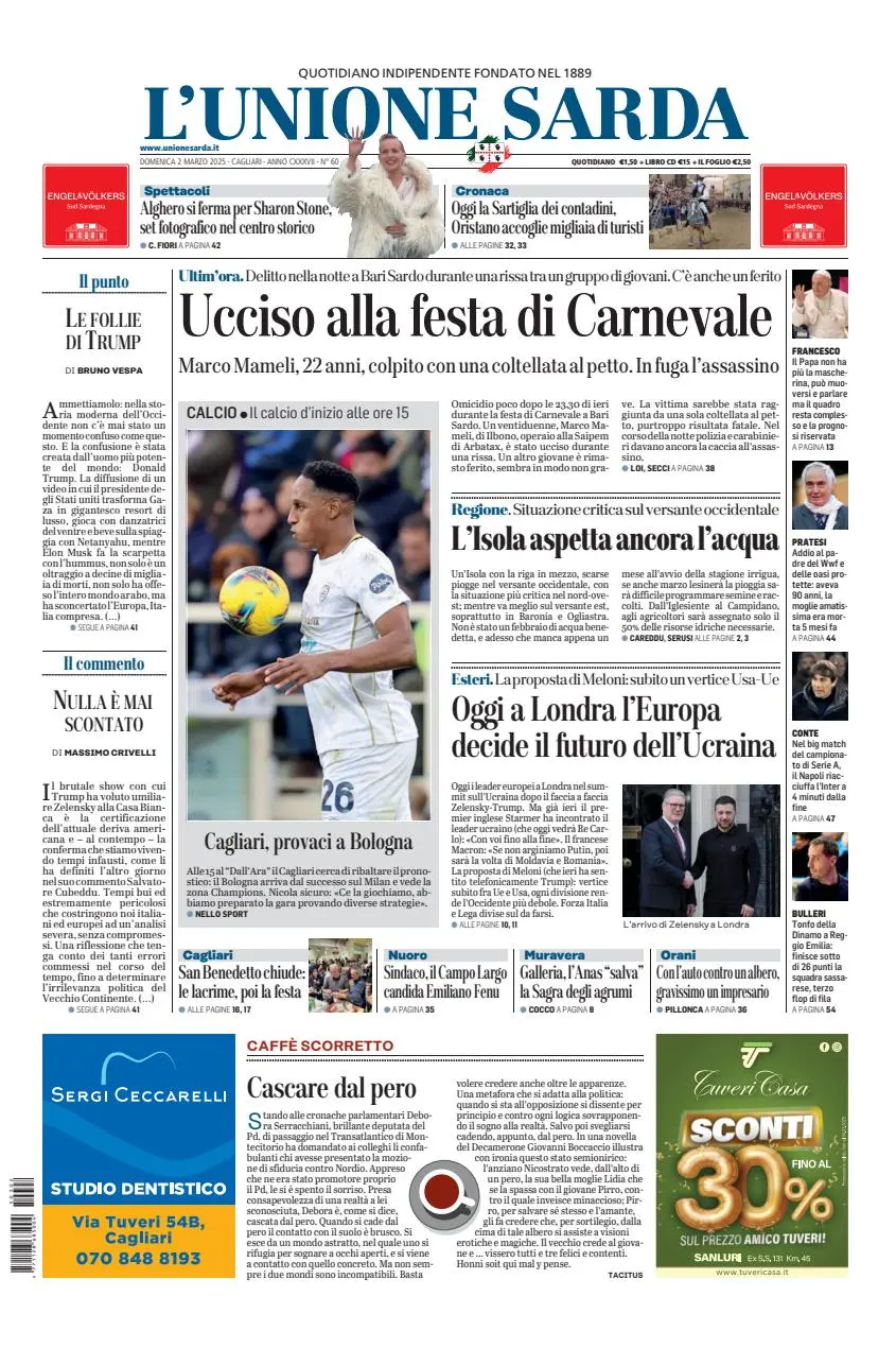 Prima-pagina-unione_sarda-edizione-di-oggi-02-03-2025