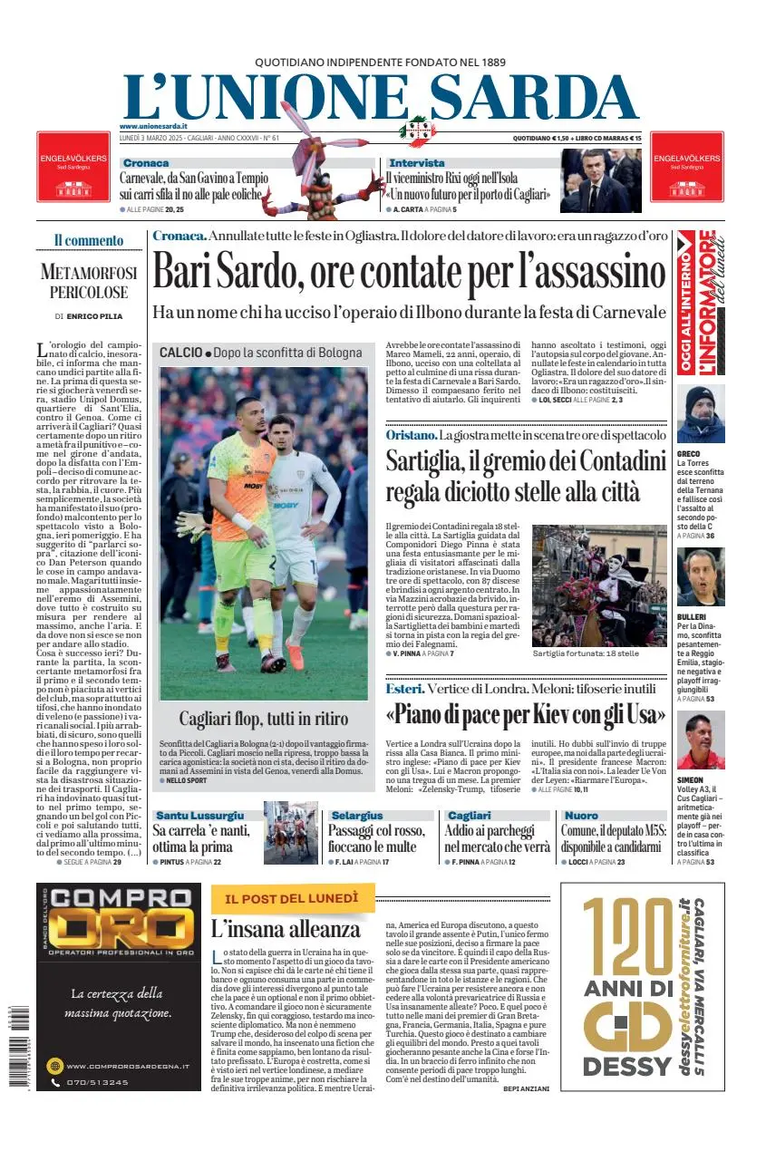 Prima-pagina-unione_sarda-edizione-di-oggi-03-03-2025