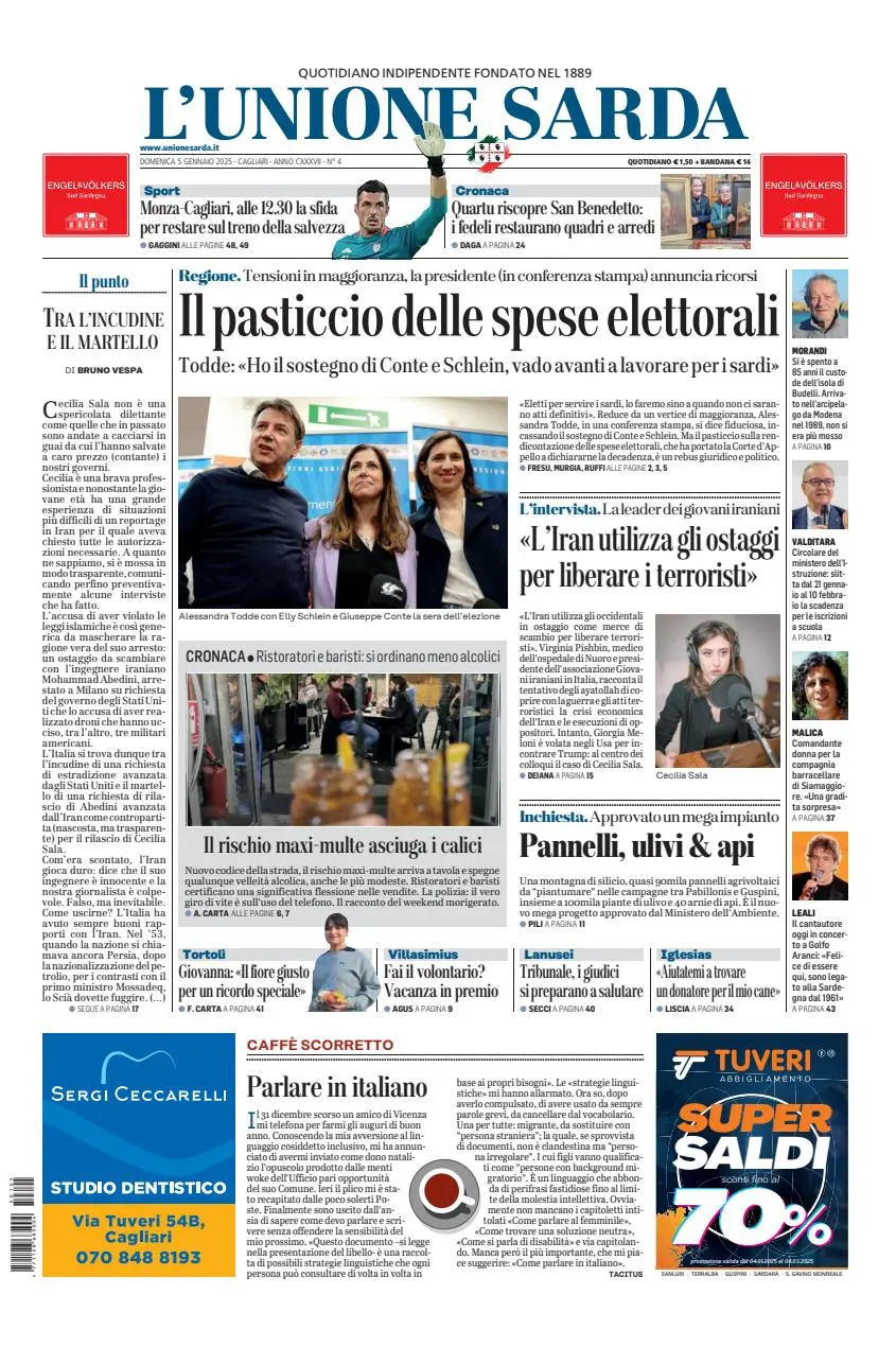 Prima-pagina-unione_sarda-edizione-di-oggi-05-01-2025