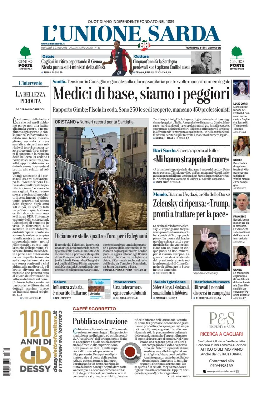 Prima-pagina-unione_sarda-edizione-di-oggi-05-03-2025