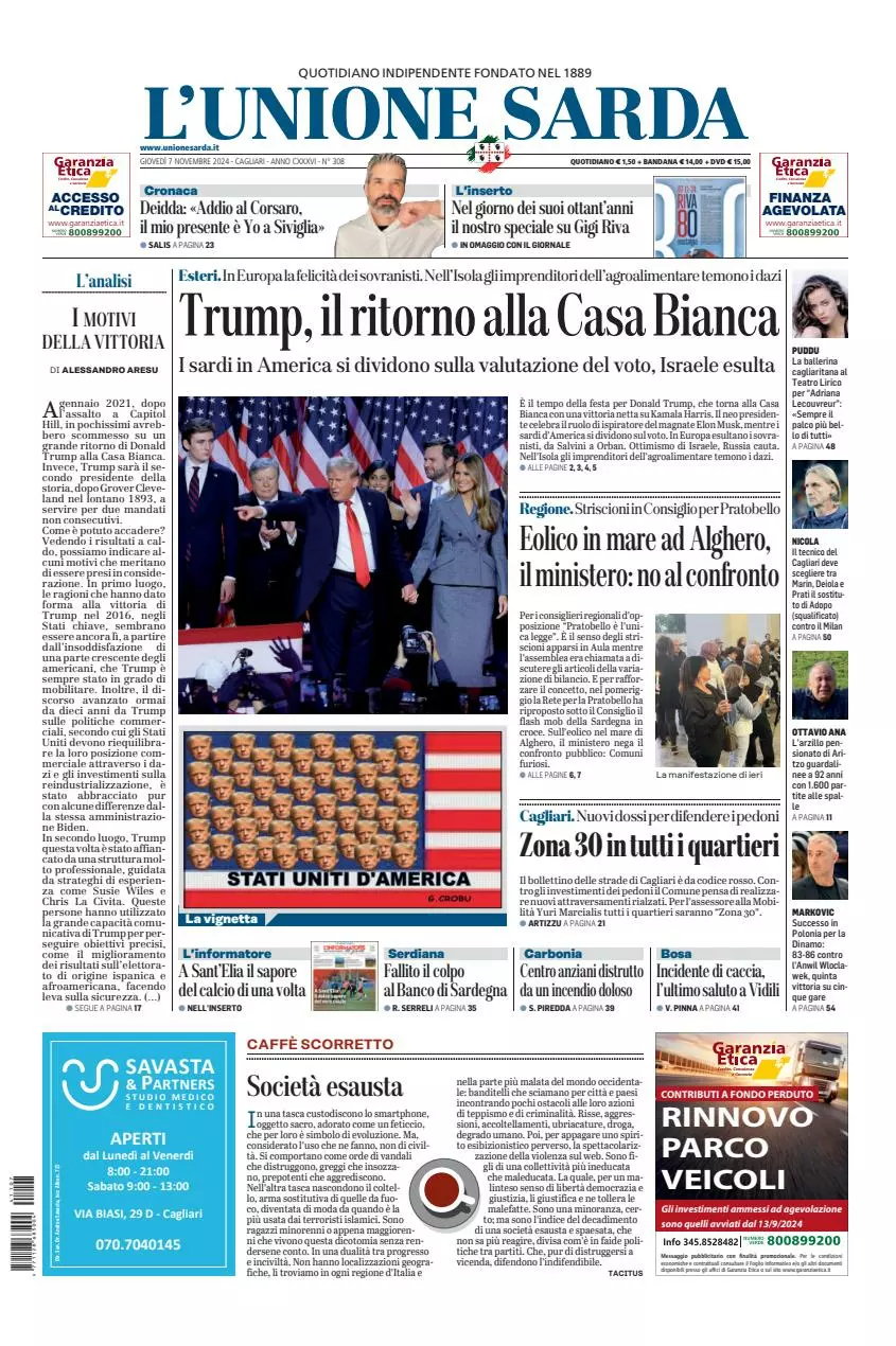 Prima-pagina-unione_sarda-edizione-di-oggi-07-11-2024