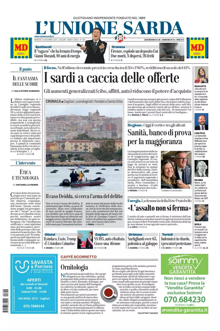 Prima-pagina-unione_sarda-edizione-di-oggi-10-12-2024