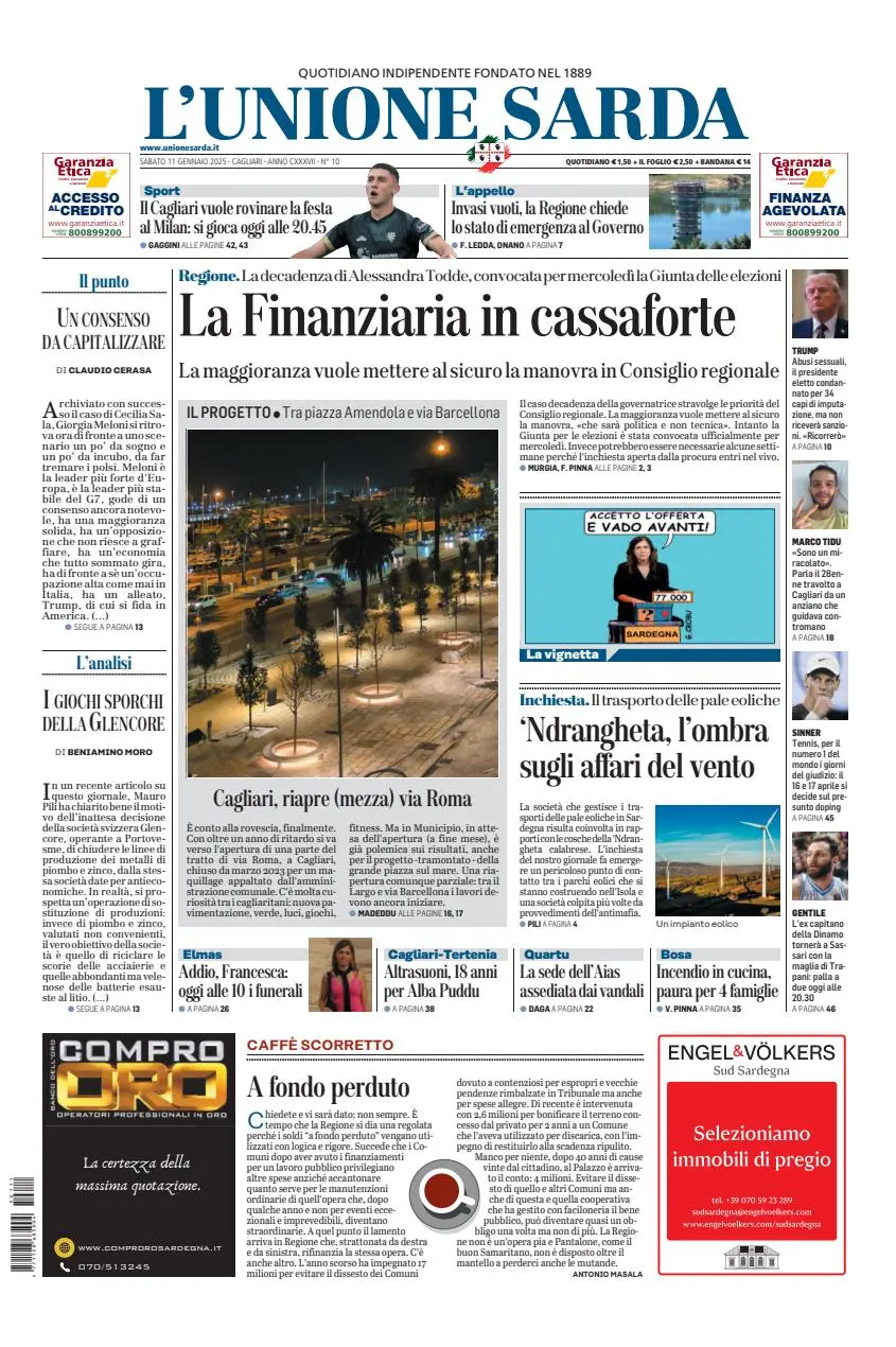 Prima-pagina-unione_sarda-edizione-di-oggi-11-01-2025