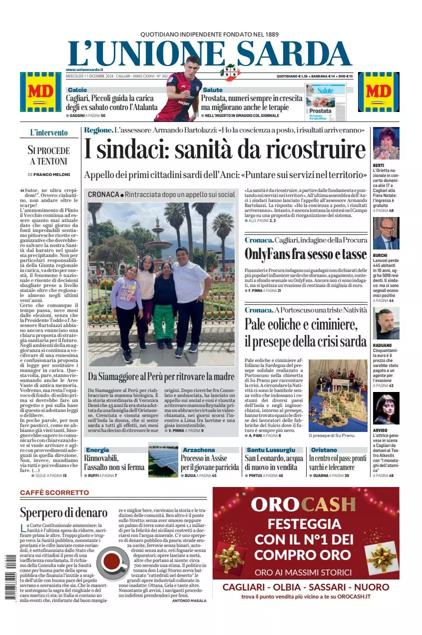 Prima-pagina-unione_sarda-edizione-di-oggi-11-12-2024