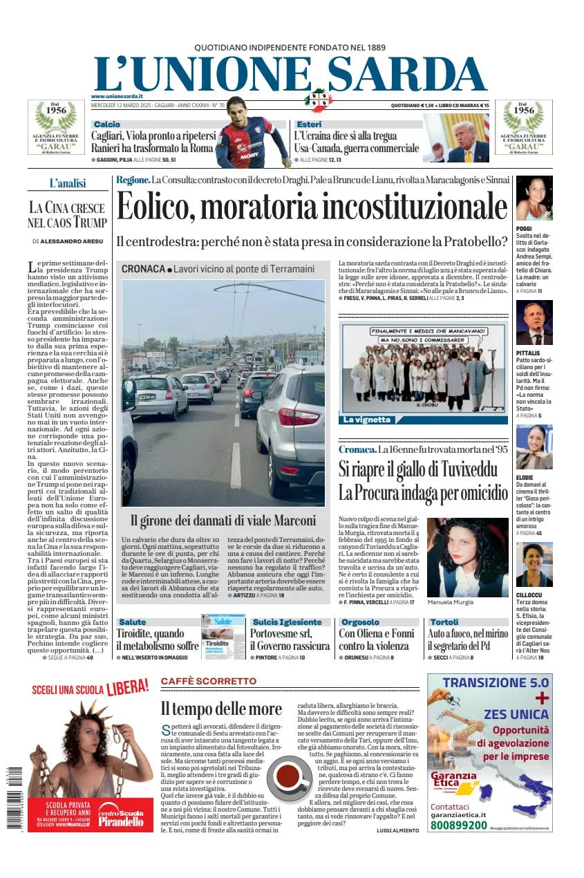 Prima-pagina-unione_sarda-edizione-di-oggi-12-03-2025