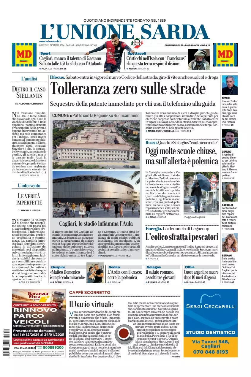 Prima-pagina-unione_sarda-edizione-di-oggi-12-12-2024