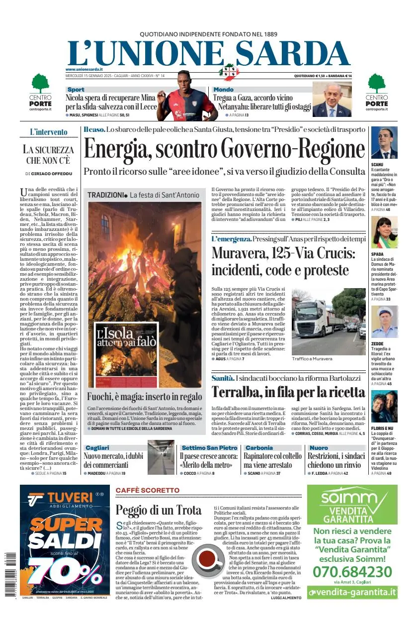 Prima-pagina-unione_sarda-edizione-di-oggi-15-01-2025