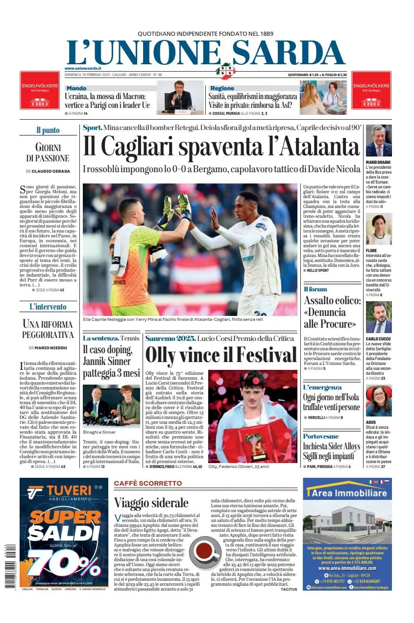 Prima-pagina-unione_sarda-edizione-di-oggi-16-02-2025