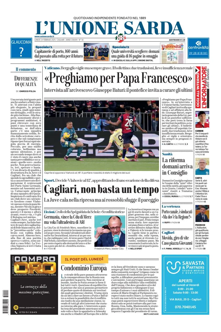 Prima-pagina-unione_sarda-edizione-di-oggi-24-02-2025