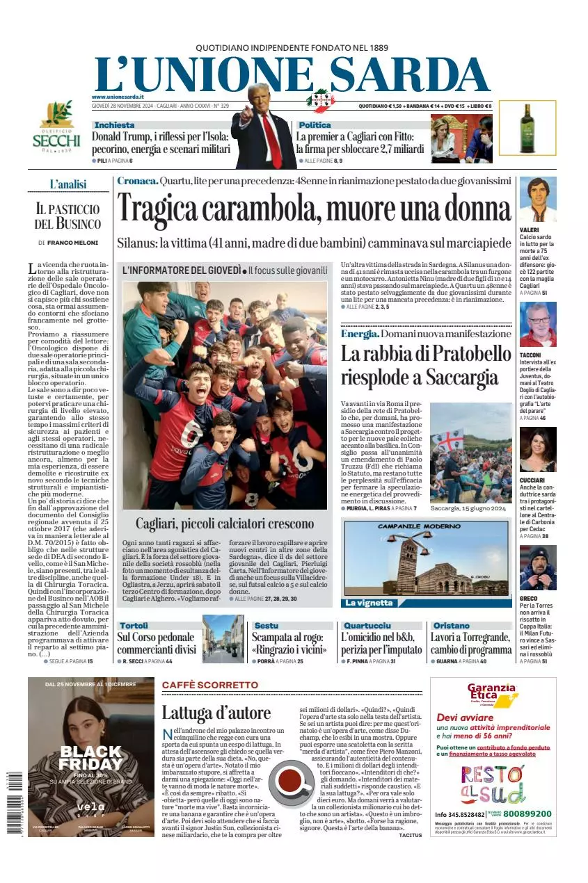 Prima-pagina-unione_sarda-edizione-di-oggi-28-11-2024