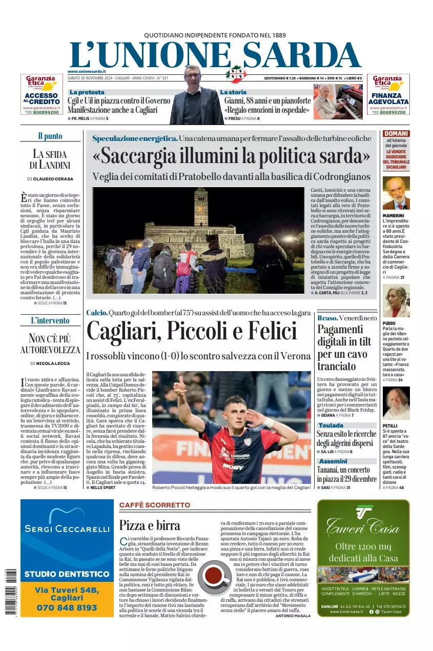 Prima-pagina-unione_sarda-edizione-di-oggi-30-11-2024