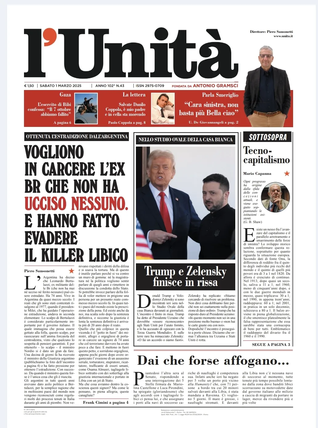 Prima-pagina-unita-oggi-edizione-di-oggi-01-03-2025