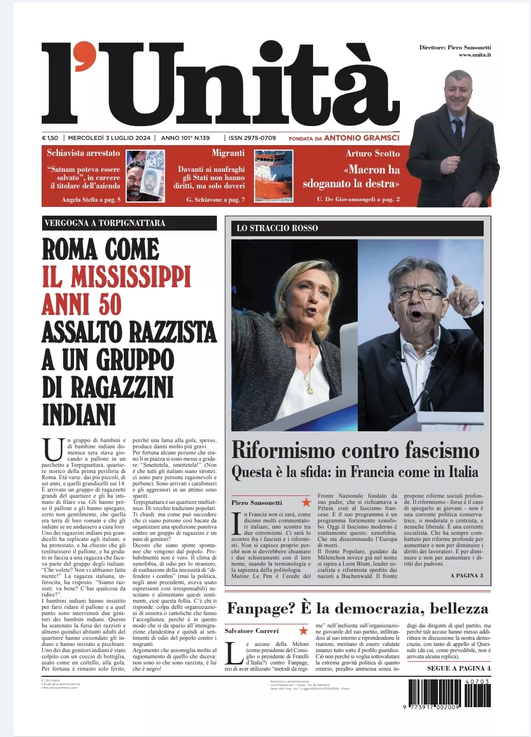 Prima-pagina-unita-oggi-edizione-di-oggi-02-07-2024