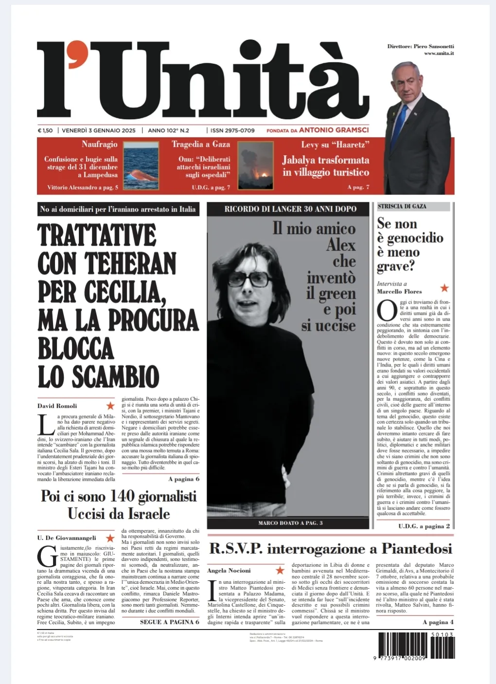 Prima-pagina-unita-oggi-edizione-di-oggi-03-01-2025