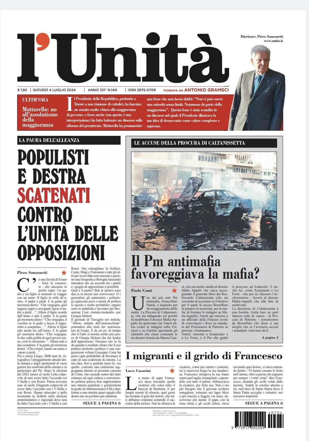 Prima-pagina-unita-oggi-edizione-di-oggi-03-07-2024