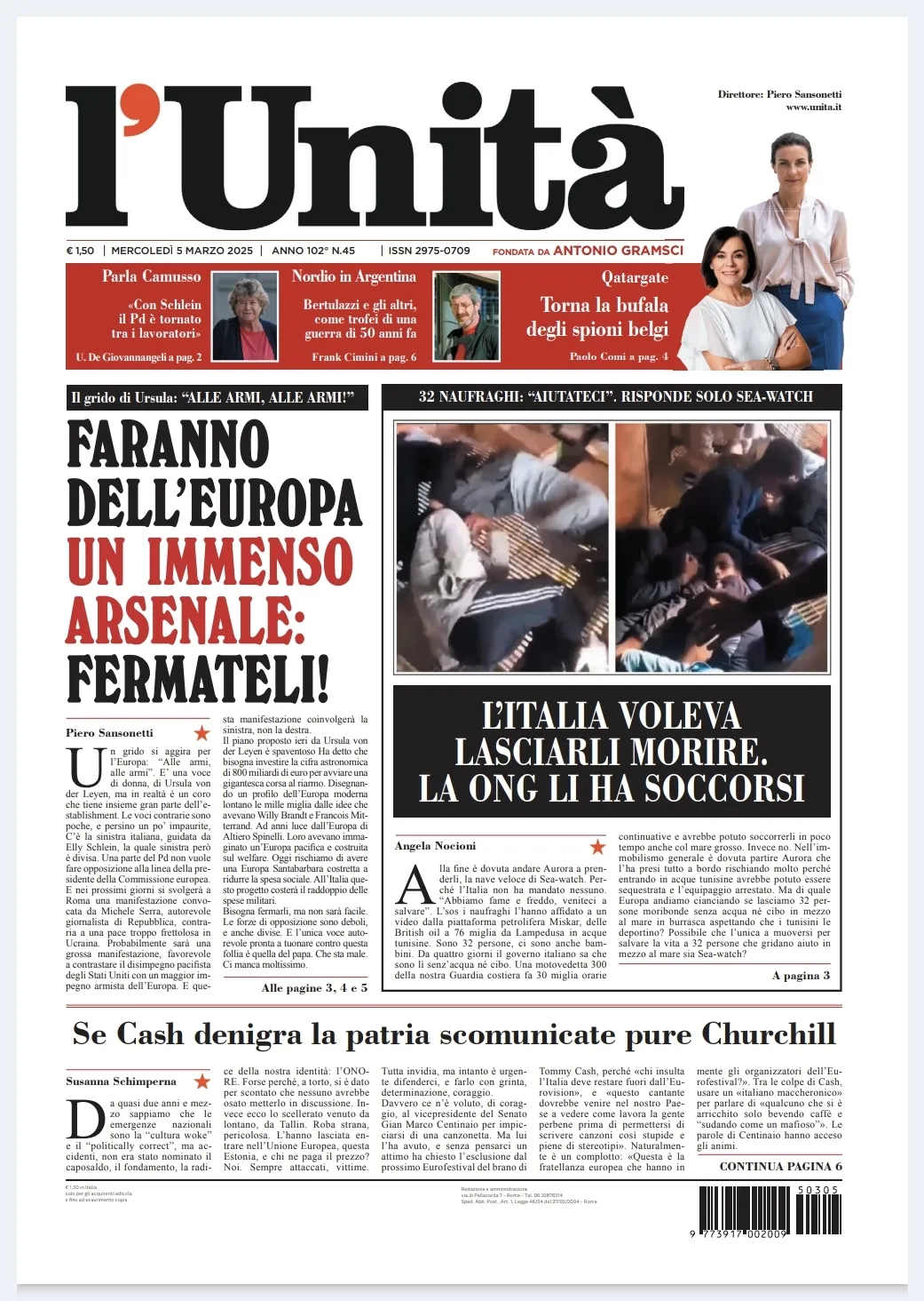 Prima-pagina-unita-oggi-edizione-di-oggi-04-03-2025