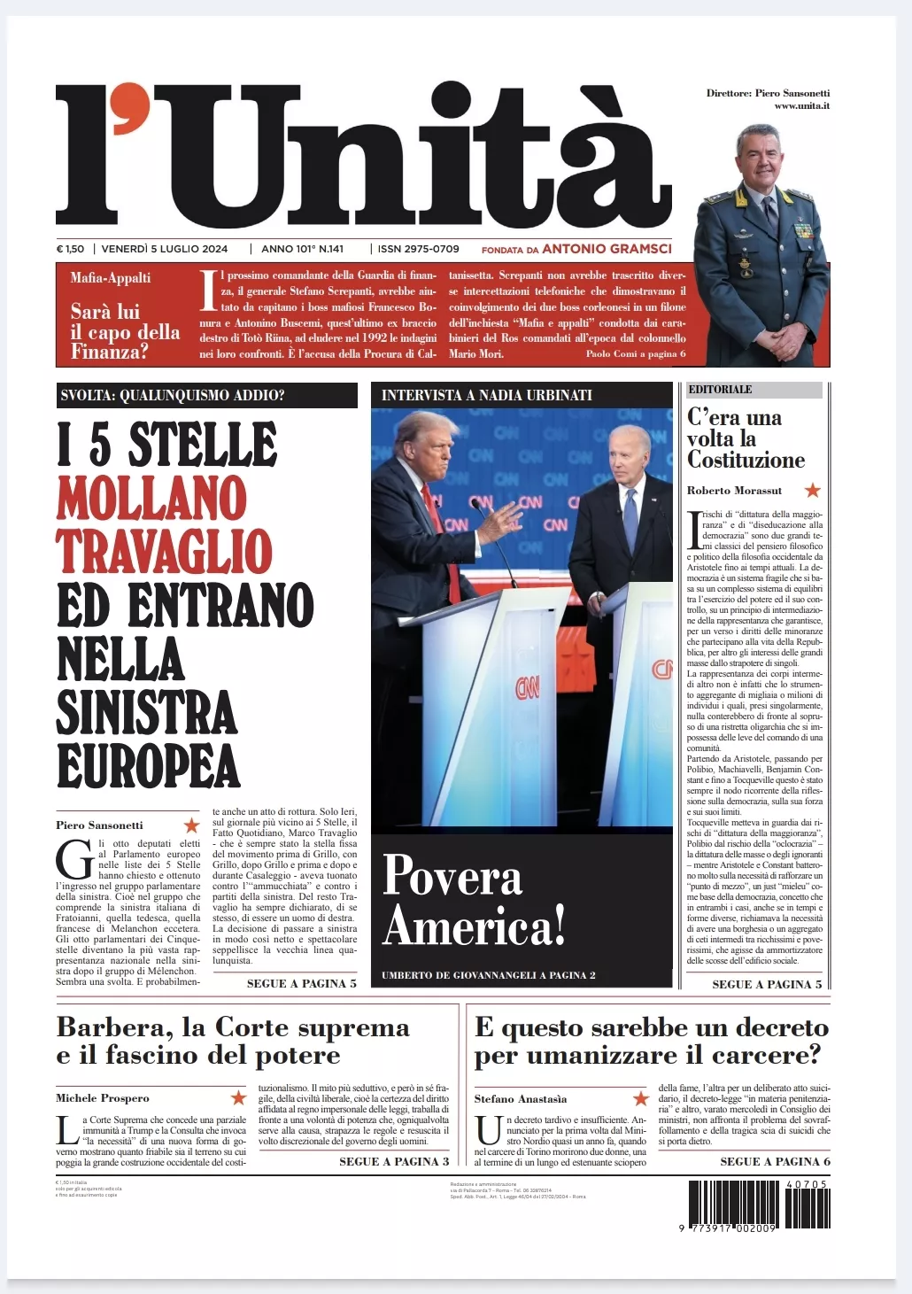 Prima-pagina-unita-oggi-edizione-di-oggi-04-07-2024