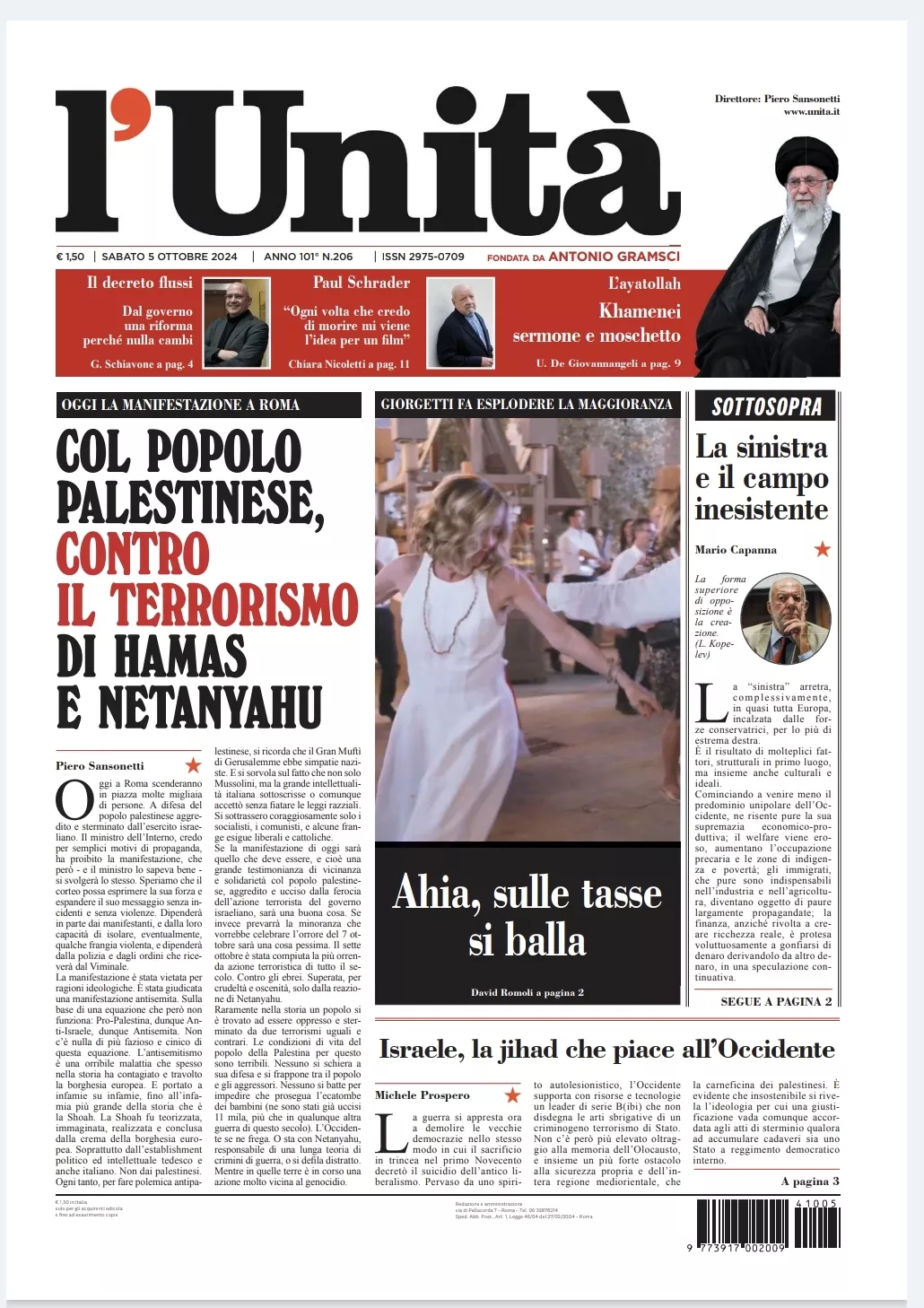 Prima-pagina-unita-oggi-edizione-di-oggi-04-10-2024