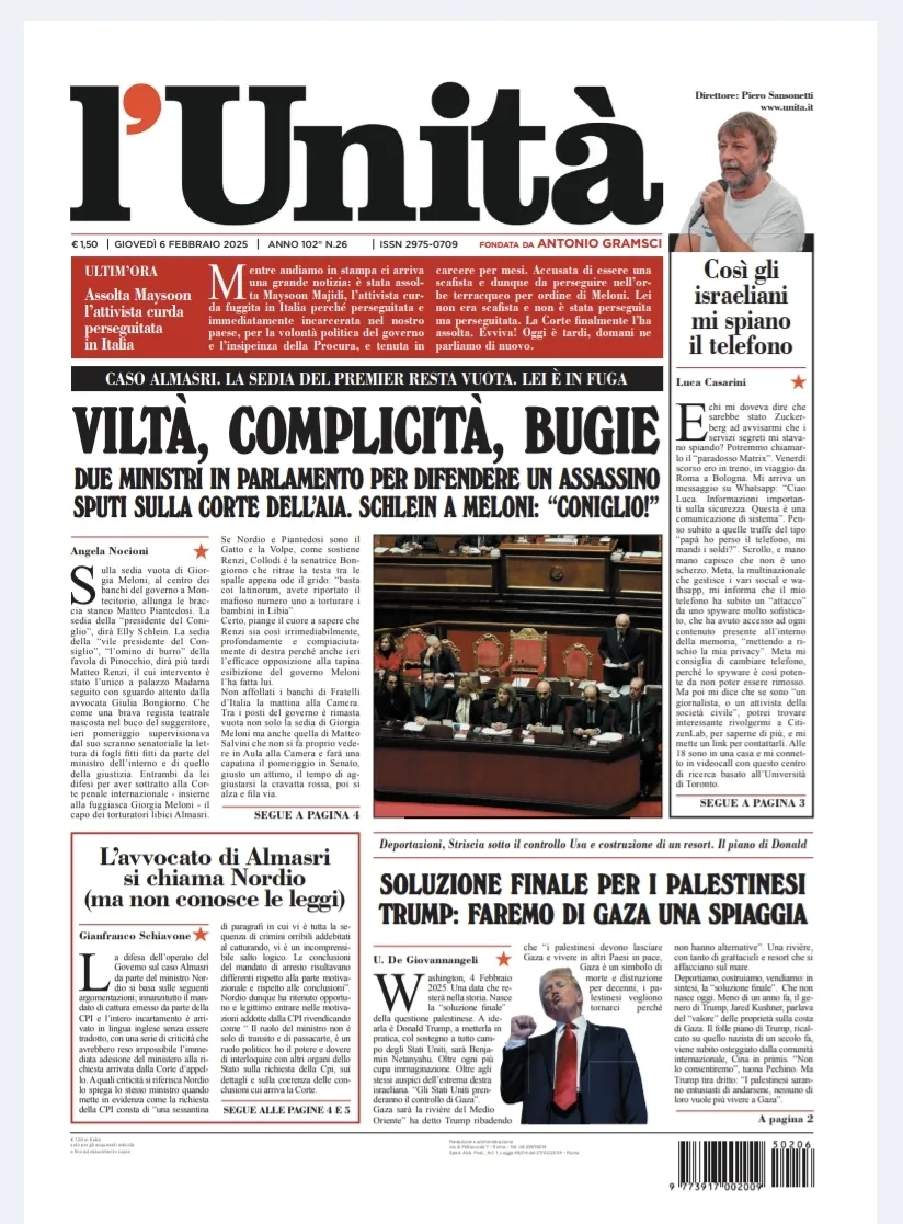 Prima-pagina-unita-oggi-edizione-di-oggi-05-02-2025