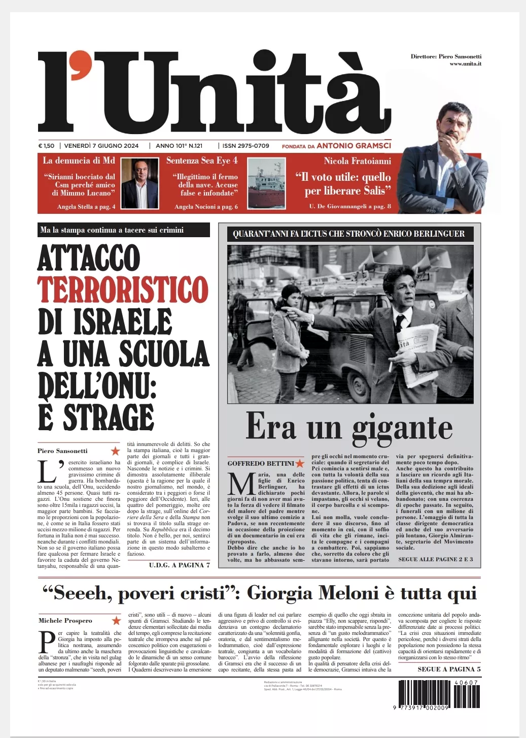 Prima-pagina-unita-oggi-edizione-di-oggi-06-06-2024