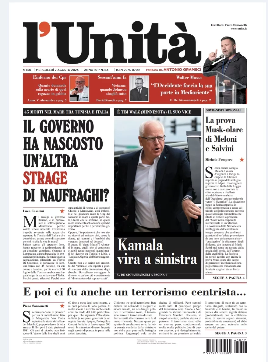 Prima-pagina-unita-oggi-edizione-di-oggi-06-08-2024