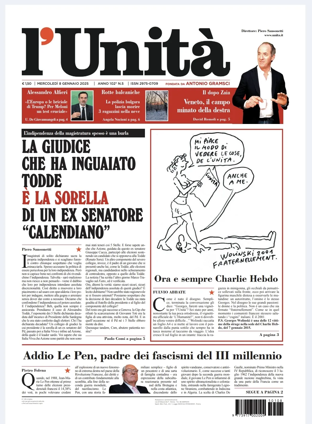 Prima-pagina-unita-oggi-edizione-di-oggi-08-01-2025