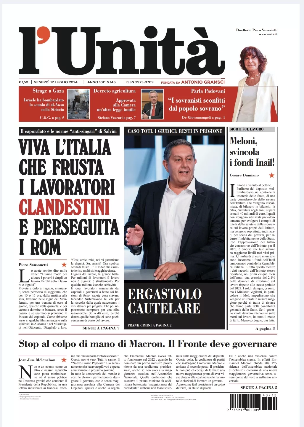 Prima-pagina-unita-oggi-edizione-di-oggi-11-07-2024