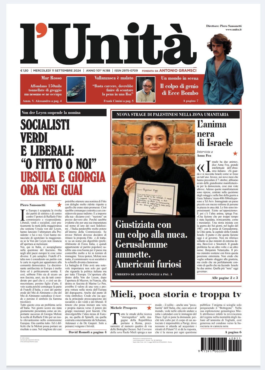 Prima-pagina-unita-oggi-edizione-di-oggi-Array