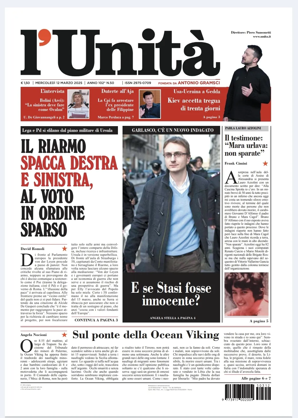 Prima-pagina-unita-oggi-edizione-di-oggi-12-03-2025