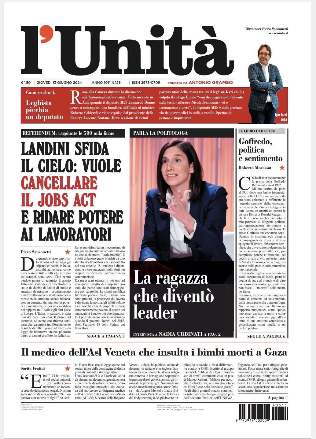 Prima-pagina-unita-oggi-edizione-di-oggi-12-06-2024