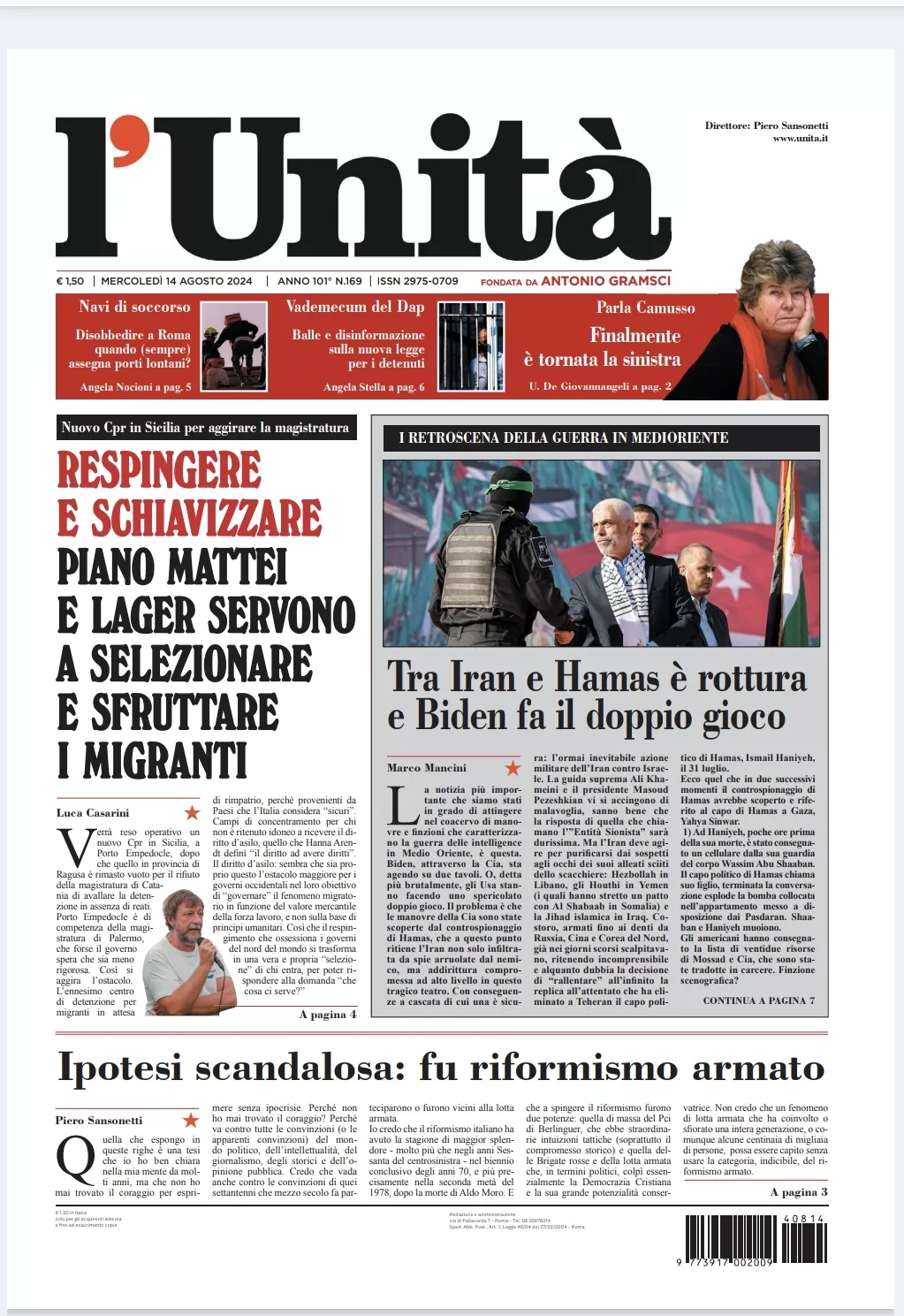 Prima-pagina-unita-oggi-edizione-di-oggi-13-08-2024