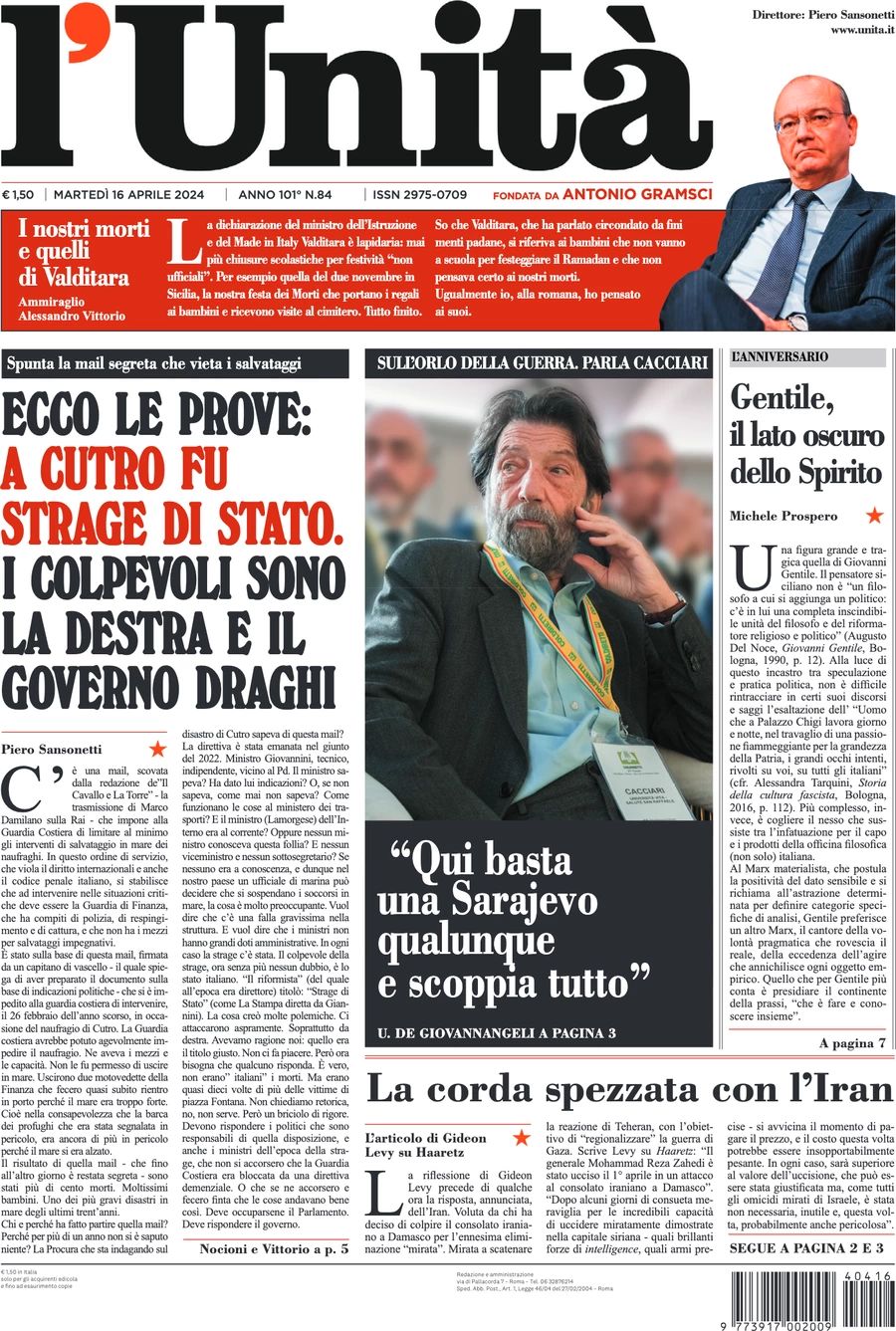 Prima-pagina-l-unita-editoriale-oggi-edizione-di-oggi-16-04-2024