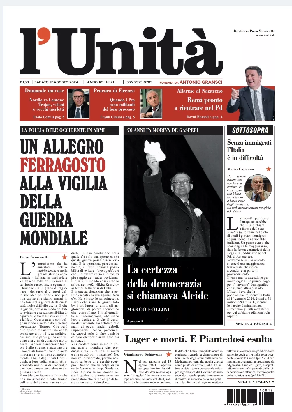 Prima-pagina-unita-oggi-edizione-di-oggi-16-08-2024