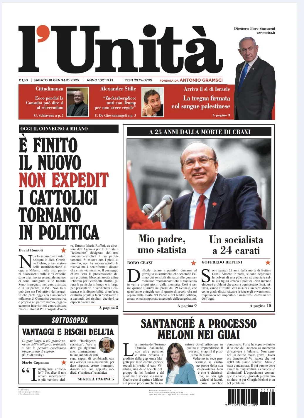 Prima-pagina-unita-oggi-edizione-di-oggi-17-01-2025