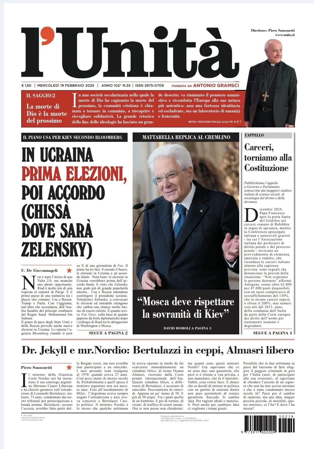 Prima-pagina-unita-oggi-edizione-di-oggi-18-02-2025