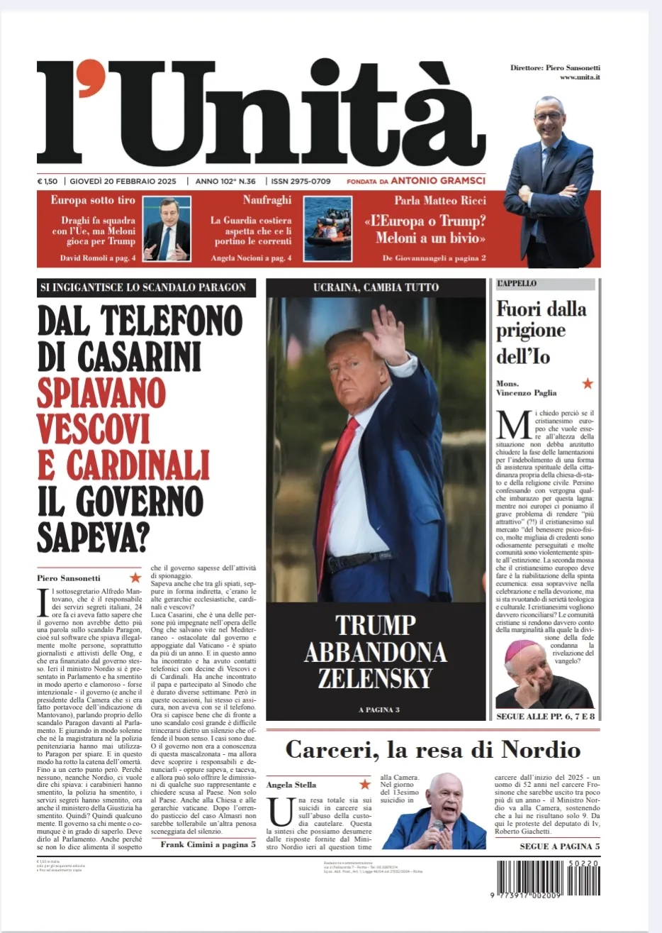 Prima-pagina-unita-oggi-edizione-di-oggi-19-02-2025