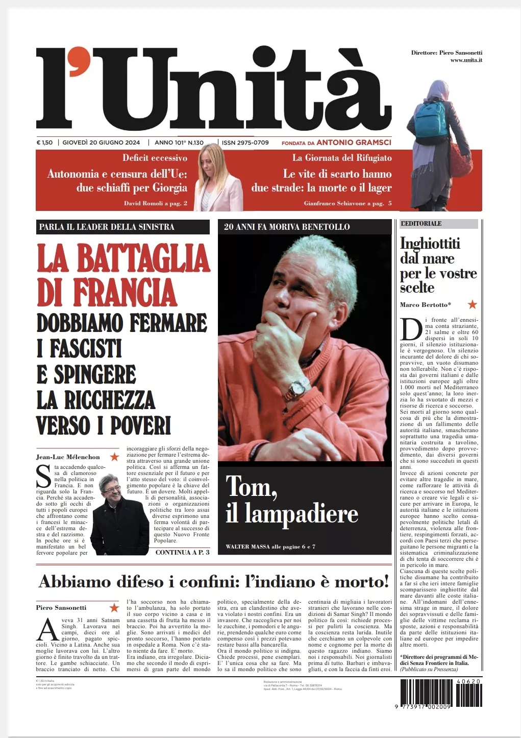 Prima-pagina-unita-oggi-edizione-di-oggi-19-06-2024